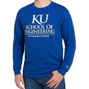 Champion Pullover Blue Kansas Jayhawks Engineering Collegiate Sportswear XL‎ NEW